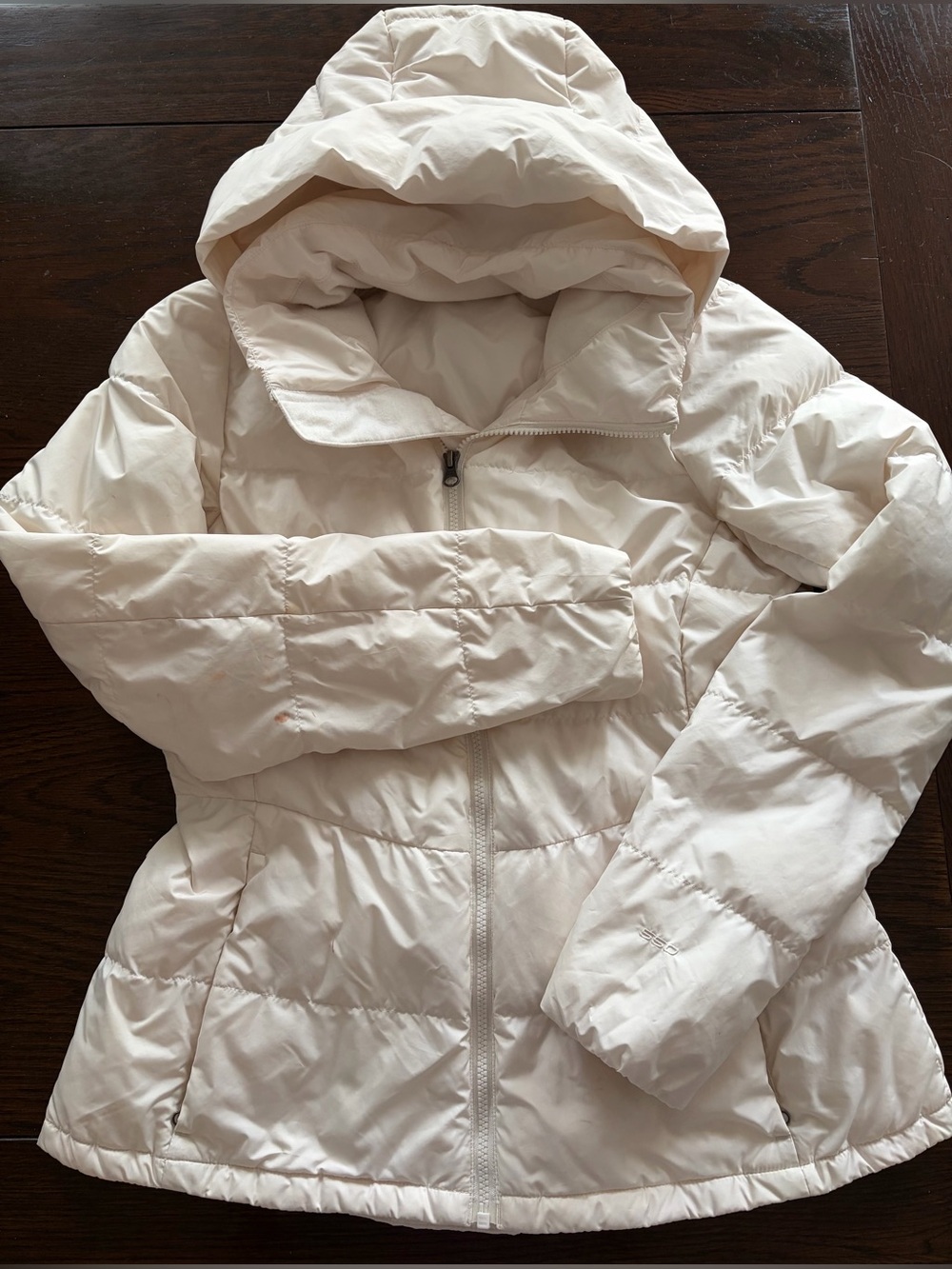 The North Face Women’s Off White Zip Up Winter Hooded Jacket Size M